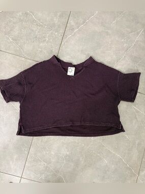 Aerie waffle crop t shirt. Size small.